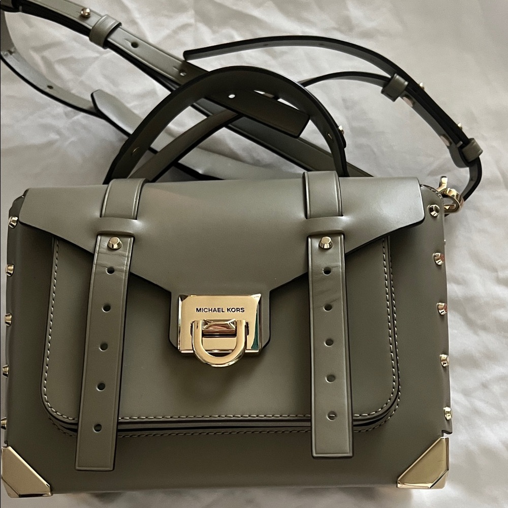 Michael Kors Manhattan school satchel bag top handle leather Medium